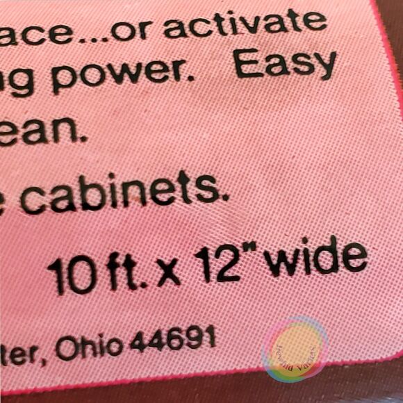 Vintage NOS 1976 Rubbermaid Shelf Liner Orange Groovy Floral MCM Tack Back 10' - Picture 11 of 11